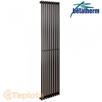  Вертикальний радіатор Betatherm Praktikum 1 1800x387, чорний (дизайнерський радіатор) 