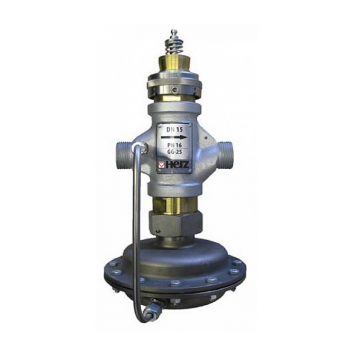  HERZ-Kombi-клапан регулятор витрати, з зовн.різзю,з плоским ущільненням. DN 15. kvs 2.5. Діапазон температур 5-130 °С, PN 16. (HERZ F400640) 