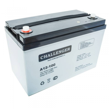  Акумуляторна батарея CHALLENGER А12-100, 12V 100Ah (328х172х210), Q1, ( VRLA AGM ) (A12-100-F12(M8)) 