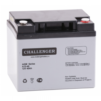  Акумуляторна батарея CHALLENGER А12-40, 12V 40Ah (198х166х171), Q1, ( VRLA AGM ) (А12-40-F11(M6)) 