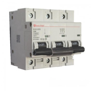  Автоматичний вимикач 3  п. 80 A  Силовий Electro House EH-3.80S 