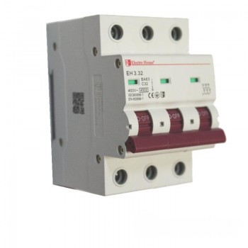  Автоматичний вимикач 3  полюси 32 A Electro House EH-3.32 