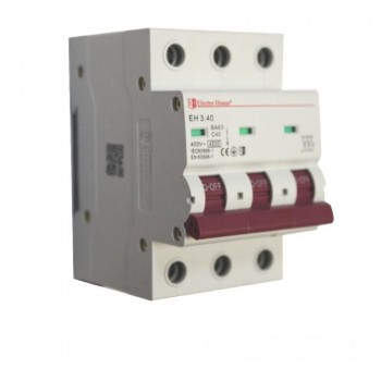  Автоматичний вимикач 3  полюси 40 A Electro House EH-3.40 