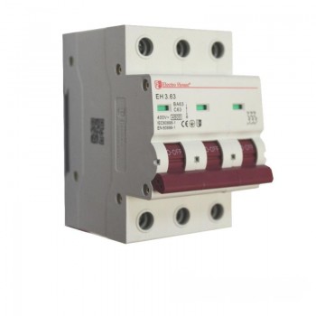  Автоматичний вимикач 3  полюси 63 A Electro House EH-3.63 