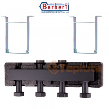  Barberi V34.DN25 Розподілювач для опалення з кронштейнами на 2 насосних групи (арт. P72040002) 