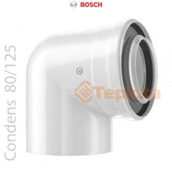  Bosch FC-CE80-87 Коаксіальний відвід (коліно) DN80/125, 87° (Condens), арт. 7738112648, 7719002766 