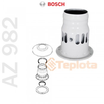  Bosch AZ 982 Адаптер для підключення роздільних димоходів Ø80-80 до котлів з виходом Ø60/100 (з збору повітря ззовні приміщення), арт. 7716050000 