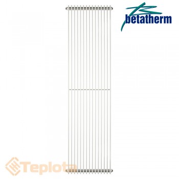  Вертикальний радіатор Betatherm Metrum BM6 1800x465, білий (дизайнерський радіатор) 