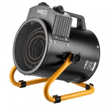  Neo Tools Теплова гармата електрична, 2кВт, 50м кв, 330м куб/год, нагрів. елемент - нерж. сталь, IPX4, чорний 