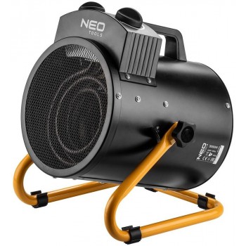 Neo Tools Теплова гармата електрична, 3кВт, 80м кв, 354м куб/год, нагрів. елемент - нерж. сталь, IPX4, чорний 
