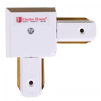  Конектор для трекового світильника кутовий Білий Electro House EH-TC-0002 