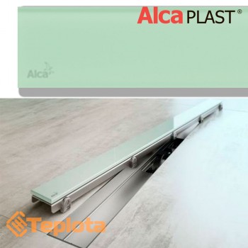  Alcaplast Решітка GLASS GL1200 для водовідвідного жолоба (душового трапу), зелене скло 750 мм 
