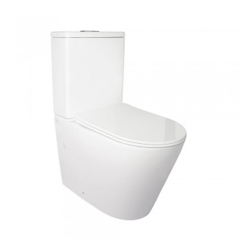  Унітаз-компакт Qtap Stork безобідковий з сідінням Soft-close QT15222178W 