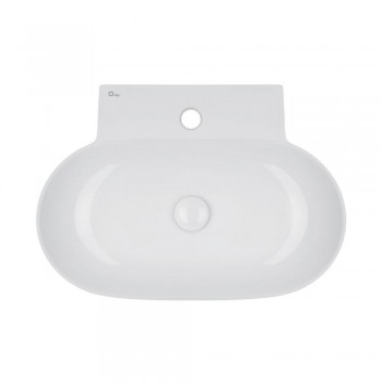 Умывальник Раковина Qtap Cardinal 565х400х130 White з донним клапаном QT0411K177W 