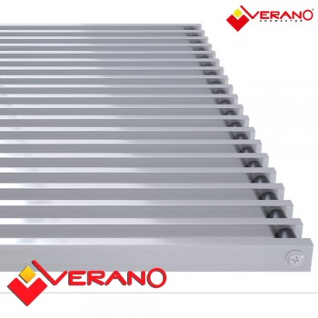  Решітка конвектора алюмінієва Verano VKа 224.1000 (колір алюміній, 1000/224 мм) 
