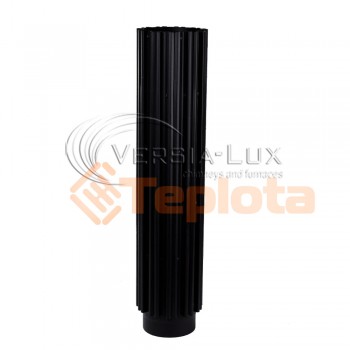  Труба - радіатор Версія-Люкс, довжина 500 мм, д. 150 мм, товщ. 2 мм, Чорний метал (димохід для камінів та печей) 