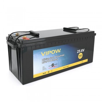  Акумуляторна батарея Vipow LiFePO4 25,6V 100Ah з вбудованою ВМS платою 80A (523*207*215) (LiFePO4256-100 / 80)+ подарунок  Безкоштовна доставка   