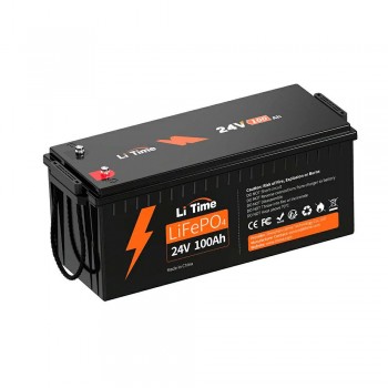  Акумуляторна батарея Li-TIME LiFePO4 24V 100Ач 2560Wh ( 100 / 100A) 532*207*215мм, 20.41кг (Li-Time LiFePO4 24V*100)+ подарунок  Безкоштовна доставка   