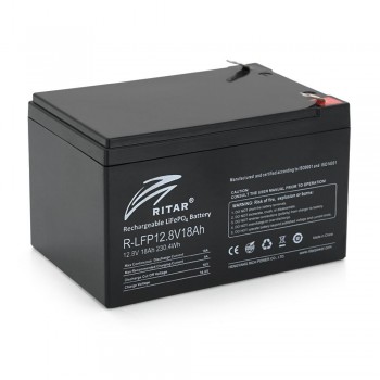  Акумуляторна батарея Ritar LiFePO4 12,8V 18Ah 230.4WH ( 150 x 98 x 95 (100) ) Q6 (R-LFP 12.8V 18Ah) 