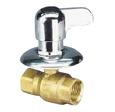  Кран кульовий, для прихованого монтажу, з важелем, для систем питного водопостачання. Корпус з штампованої латуні по DIN 17660.DN 15 (HERZ 1220211) 