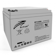  Акумуляторна батарея AGM RITAR RT12280, Gray Case, 12V 28Ah ( 166 х178 х125 ) Q2 