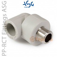  ASG Plast Коліно з металевим різьбленням зовнішнім ASG 32х3/4