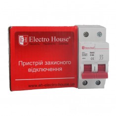  Автоматичний вимикач 2  полюси 32 A Electro House EH-2.32 