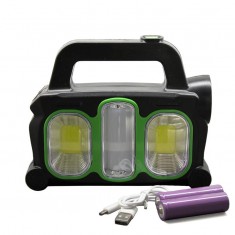 Electro House EH-FLSG-01 Ліхтарик з акумулятором та сонячною батареєю  Зелений 