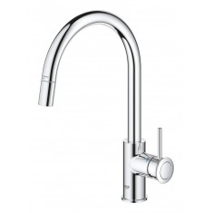  Grohe Змішувач для кухні BauClassic, довж.виливу - 215мм, поворотний, 1важіль, хром 