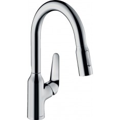  Hansgrohe Змішувач для кухні Focus M42, довж.виливу - 224мм, витяжний, 1важіль, KM180, хром 