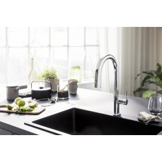  Hansgrohe Змішувач для кухні Hansgrohe Aqittura M91, довж.виливу - 240мм, витяжний, 1важіль, FilterSystem 210, хром 