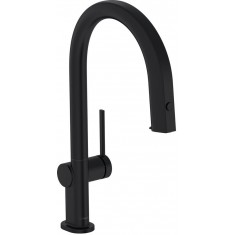  Hansgrohe Змішувач для кухні Hansgrohe Aqittura M91, довж.виливу - 240мм, витяжний, 1важіль, FilterSystem 210, чорний матовий 