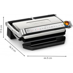  Tefal Гриль прижимний OptiGrill+ XL 2000Вт, темп. режимів-4, з`ємні пластини, алюміній, метал 