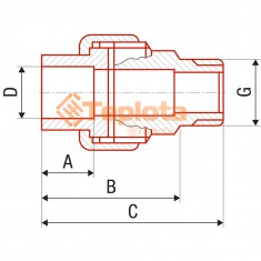  FV- Plast PPR З'єднання розбірне ВР 40х1-1/4 (AA236040054) 