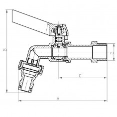  Кран поливу з конектором для швидкого підключення Koer KR.259 - 1/2