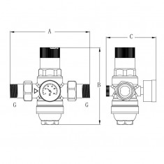  Редуктор тиску 1,5…6 бар, з фільтром тонким очищенням та манометром Koer KR.1241 - 3/4