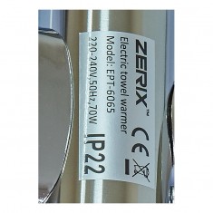  Полотенцесушитель электрический Zerix Turn EPT-6065 (поворотный, 70W) (ZX5029) 