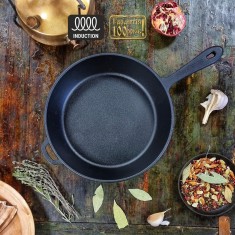  Сковорода Ø28см, борт 6см,вага 3,4кг. чавунна лита / Cast iron pan Т204 