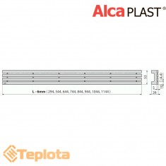  Alcaplast Решітка GAP для водовідвідного жолоба (душового трапу) нержавіюча сталь матова, 300 мм 