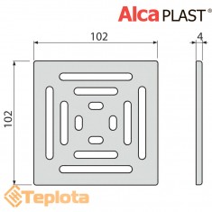 Alcaplast Решітка MPV012 з нержавіючої сталі для зливних трапів 