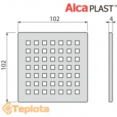  Alcaplast Решітка MPV014 з нержавіючої сталі для зливних трапів 
