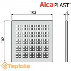  Alcaplast Решітка MPV015 з нержавіючої сталі для зливних трапів 