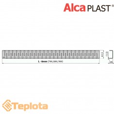  Alcaplast Решітка для водовідвідного жолоба, трапа (нержавіюча сталь матова), ZIP 950мм 