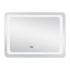  Дзеркало Qtap Mideya (DC-F908) 800х600 з LED-підсвічуванням Touch, з антизапотіванням, з годинником, димером, рег. яскравості QT2078F908W 