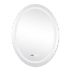  Дзеркало Qtap Mideya (DC-F801) 600х800 з LED-підсвічуванням Touch, з антизапотіванням, з годинником, димером, рег. яскравості QT2078F801W 