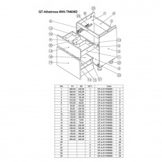  Комплект Qtap Albatross 605х825х460 White тумба підлогова + раковина урізна QT0171TN600D3060CW 