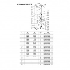  Пенал підлоговий Qtap Albatross 400х1900х305 White QT0175PN1900DRW 