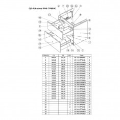 Умывальник Комплект Qtap Albatross 605х725х460 White тумба підвісна +  раковина урізна QT0172TP600D3060CW 