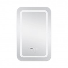  Дзеркало Qtap Mideya (DC-F911) 500х800 з LED-підсвічуванням Touch, з антизапотіванням, з годинником, димером, рег. яскравості QT2078F911W 