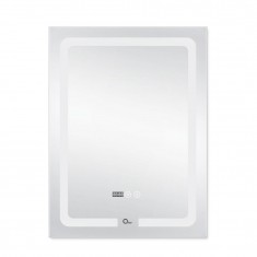  Дзеркало Qtap Mideya (DC-F937) 600х800 з LED-підсвічуванням Touch, з антизапотіванням, з годинником, димером, рег. яскравості QT2078F937W 